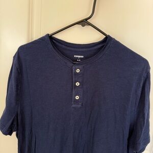 Express Navy Henley Shirt